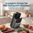 thumbnail image 3 of Ninja NeverDull Razor-Sharp 13-Piece Knife System with Removable Sharpener, Laser-Cut Blades, NK12013BK1, Black, 3 of 12