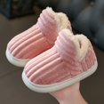 thumbnail image 4 of XIMIN Kids Boys Girls Fuzzy Slipper Faux Fur Lined Machine Washable Cozy & Stylish Slipper Non-Slip Soft Sole Indoor House Flat Shoes Outdoor Winter Warm Slippers, 4 of 7