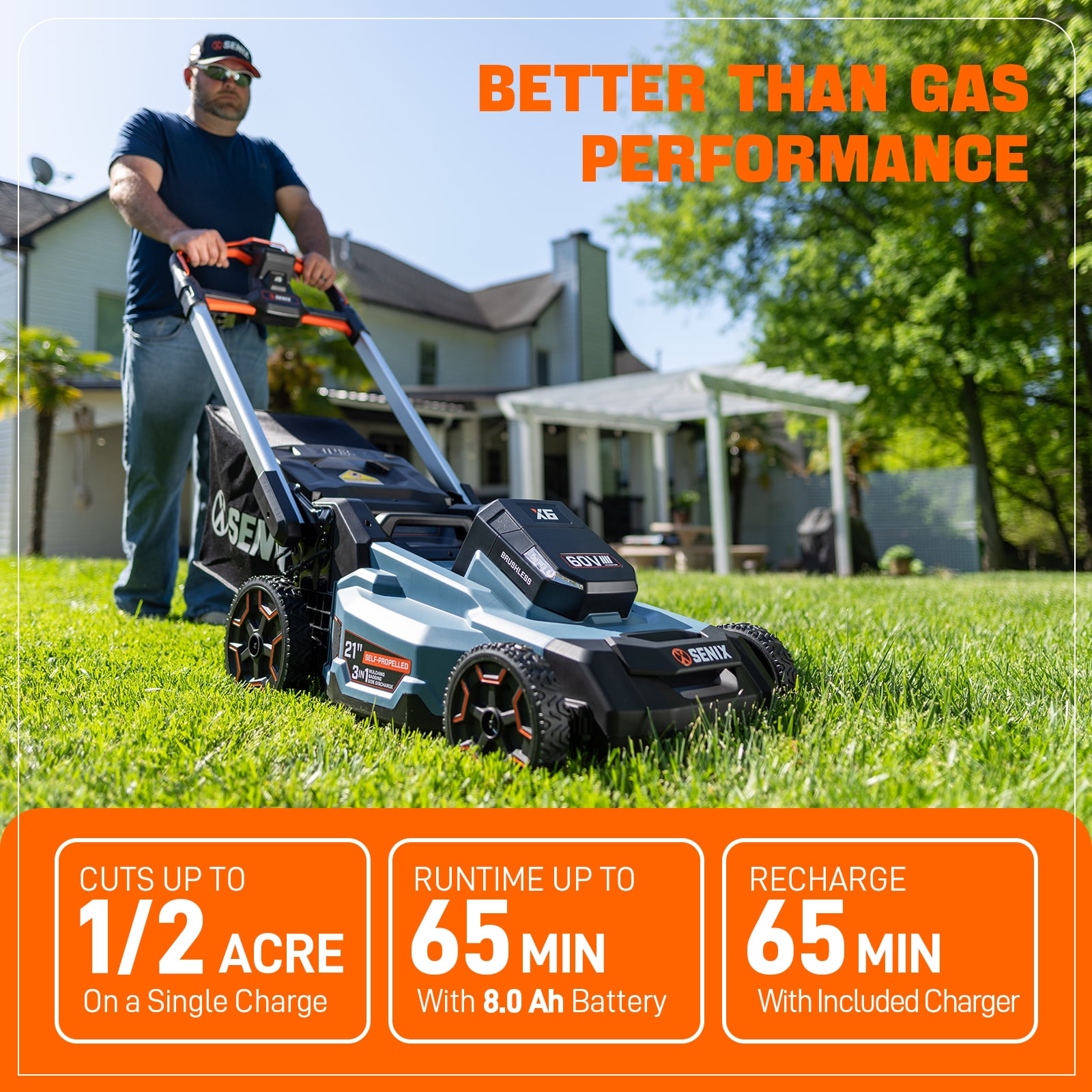 Senix X6 Lawn Mower - Thumbnail 3