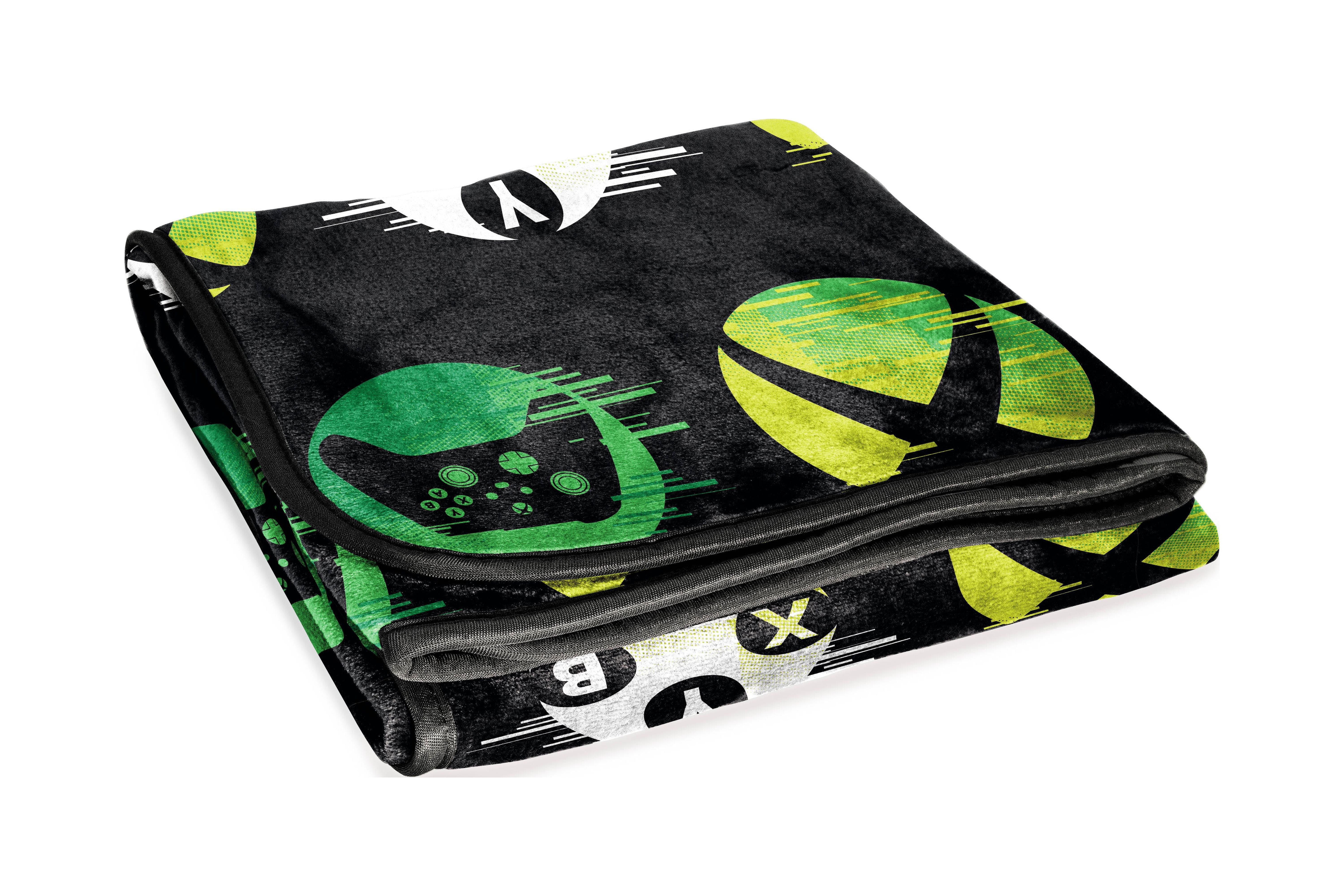 Xbox Head Glow In The Dark Kids Throw Blanket, 46 x 60, Microfiber, Black, Microsoft