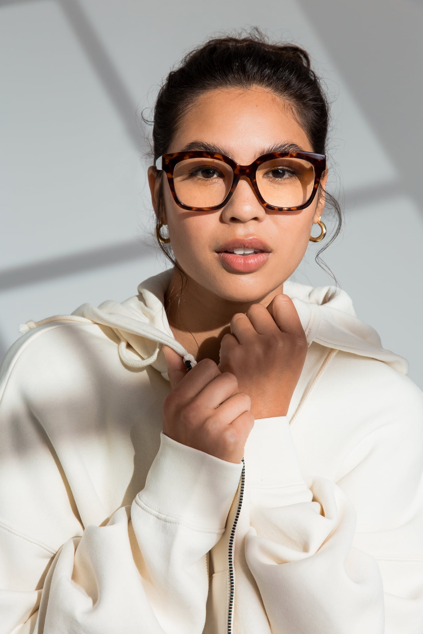 Women's Health Inspiration Blue Light Blocking Glasses for Computer UV and Gaming Protection by DIFF Eyewear Caramel Tortoise
