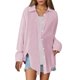 thumbnail image 2 of Blusas para mujer,Blusa de manga larga para mujer, camisa informal de poliéster con bolsillo, color liso para uso diario, sopatenor, 2 of 8