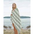 thumbnail image 2 of Sage Green Buffalo Plaid Beach Towels Oversized Super Absorbent, Farmhouse Green White Checkered Lightweight Bath Towel Quick Dry Sets For Bathroom/Pool/Rv Camping/Beach Play/Gym Room/Picnic 31"x62", 2 of 8