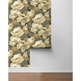 thumbnail image 4 of NextWall Ebony & Antique Gold Nouveau Floral Peel and Stick Wallpaper, 4 of 9