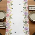 thumbnail image 5 of Table Runners 72 Inches Long Dress Scarves, Pink White Flowers Farmhouse Kitchen/Dining Table Runner, Coffee Tablerunners, Spring Floral Elegant Pastoral Botanical 18x72 Inch, 5 of 9