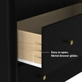 thumbnail image 5 of Harbor 3 Drawer with Divided Top Drawer Dresser, Black, 5 of 12