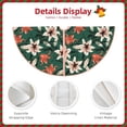 thumbnail image 3 of Rateoe Lilies Flowers Pattern Christmas Tree Skirt with Ties , Christmas Tree Decorations, Farmhouse Christmas Decor Xmas Holiday Decorations-36", 3 of 6
