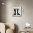thumbnail image 5 of Rainboots And Daisies Chic Farmhouse Canvas Wall Art by Art Remedy, Gold Floater Frame, 20"x20", 5 of 7