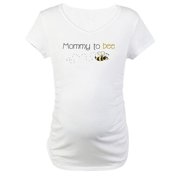 CafePress - Mommy To Bee Maternity T Shirt - Cotton Maternity T-shirt, Cute & Funny Pregnancy Tee