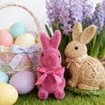 thumbnail image 4 of Easter Bunny Flocked Bunny Figurines Colorful Flocked Rabbit Statues Tabletop For Home Living Room Farmhouse Desktop Ornament Home Decor, 4 of 6