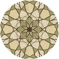 thumbnail image 1 of Ahgly Company Tapis Rond Lavable en Machine Intérieur Transitionnel Blond Doré Or, 6 Pieds Rond, 1 of 7