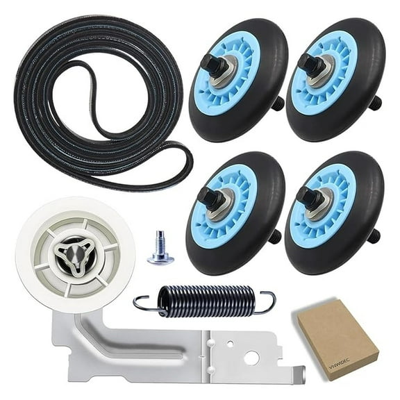 Dryer Repair Kit Compatible with DV210AGW/XAA DV45K6500EV/A3 Dryers - Includes Idler Pulley & Belt - Replacement for 40289032010, 40289032011, 40289032012