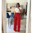 thumbnail image 6 of High-Waisted Palazzo Pants (M, Off-White), 6 of 6