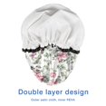 thumbnail image 4 of Shower Caps,Pioneer Flower Floral Print Pattern Waterproof Shower Cap for Women 4 Pieces,Double Reusable Hair Cover for Shower PEVA Elastic Stretch Hem, 4 of 7