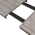 thumbnail image 3 of Benjara Elina 60-78" Dining Table- Extension Leaf- Gray Asian Hardwood- MDF, 3 of 8