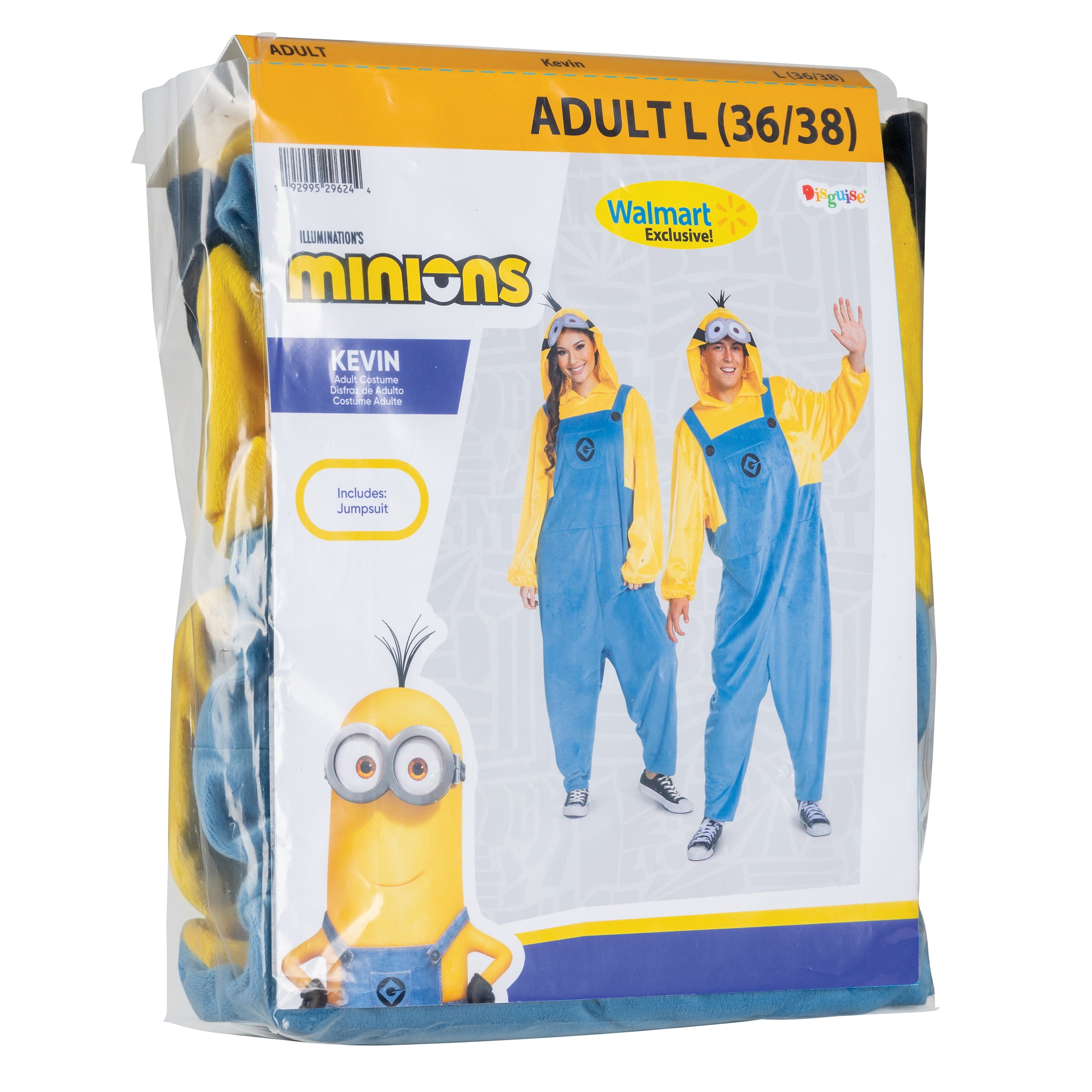 NBC Universal Despicable Me Minion Halloween Costume for Adults, Mens Size L (36/38), by Disguise