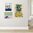thumbnail image 6 of Kate and Laurel Sylvie Pineapple Study No 2, Apache Junction Sunset and Sunset Sea Turtle Framed Canvas Wall Art Set by Rachel Christopoulos, 3 Piece Set White, Colorful Tropical Beach Art for Wall, 6 of 6