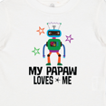 thumbnail image 4 of Inktastic My Papaw Loves Me Grandson Robot Boys Baby T-Shirt, 4 of 5
