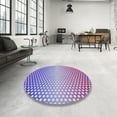 thumbnail image 4 of Ahgly Company Machine Washable Indoor Square Transitional Pastel Light Blue Area Rugs, 7' Square, 4 of 7