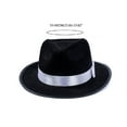 thumbnail image 3 of Yokua Vintage Black Fedora Cap Jazzs Hat MagicShow Headdress Carnivals Party Wear, 3 of 6