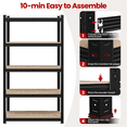 thumbnail image 6 of Alden Design 5-Tier Metal Boltless & Adjustable Storage Rack, Black, 6 of 12