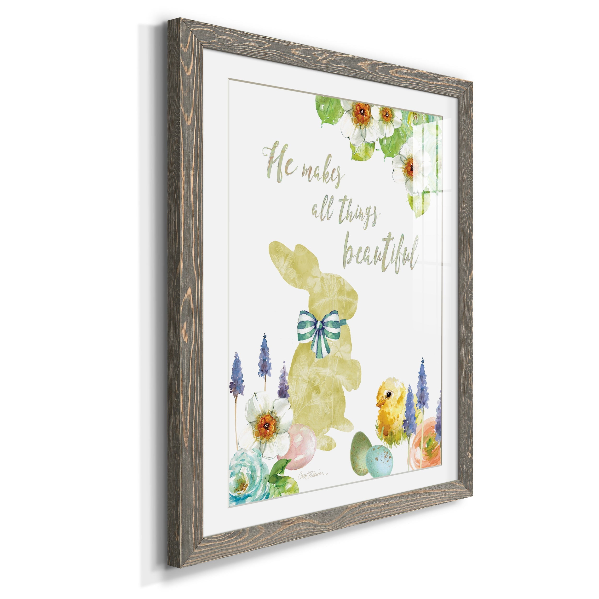 All Things Bunny - Premium Framed Print - Distressed Barnwood Frame - Ready to Hang