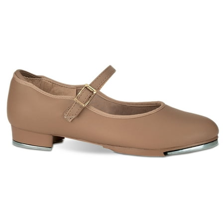 

Danshuz Women s Value Strap Tap Buckle Tan Flats 4.5 M