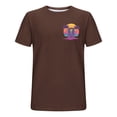 thumbnail image 5 of Jinhomg Workout T-Shirts for Men Lightweight Comfy Short Sleeve Crew Neck Tees Casual Hawaiian Beach Graphic Vacation Tops Everyday T Shirt Brown XL, 5 of 6