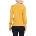 thumbnail image 2 of Doublju Women's Round Neck Long Sleeve Soft Knit Pullover Sweater with Sleeve Buttons, 2 of 4