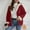 Wine, variant on Womens Fleece Sherpa Lined Hooded Coat Fall Winter Warm Jacket Fashion Soft Comfort Sweatshirt Jacket Outerwear with Pockets