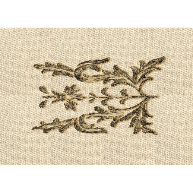 Ahgly Company Tapis d'Intérieur Lavables en Machine, Rectangle Transitionnel Peru Brun, 3' x 5'