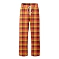 thumbnail image 5 of Men's Breathable Pajama Pant Lightweight Loungewear, Comfy Jogger Sleep Pant Long Pj Bottoms with Drawstring & Pockets (22-Orange, Large), 5 of 6