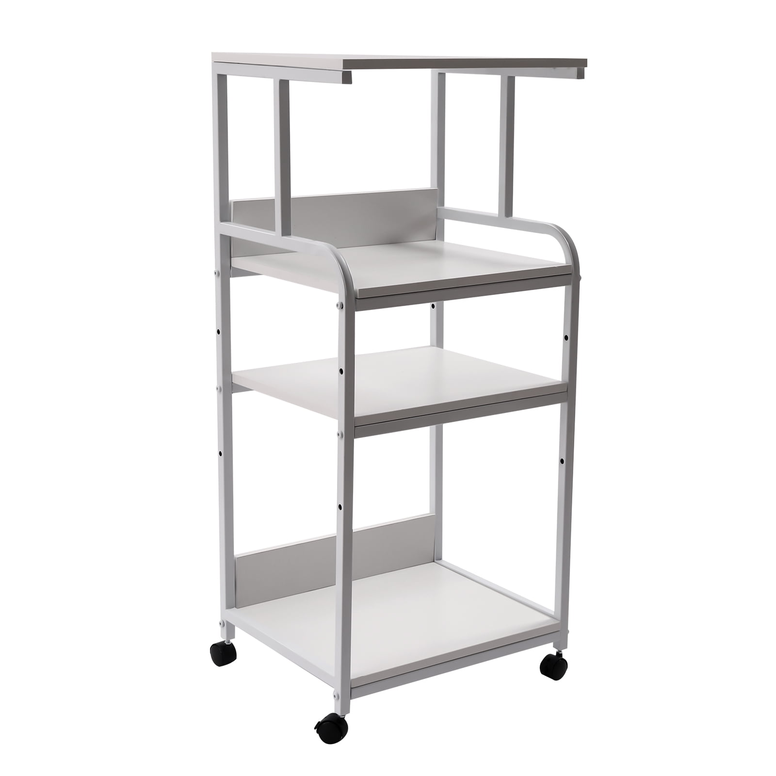 Miuameov 4Shelf Mobile Printer Stand with Storage Shelves, Large
