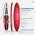 thumbnail image 2 of 11FT Inflatable Stand up Paddle Board Ultra-Thick Durable PVC w/Premium SUP Accessories & Carry Bag |upgraded paddle boards w/ 3 Fish Fin for Paddling |Up to 350LB, 2 of 6