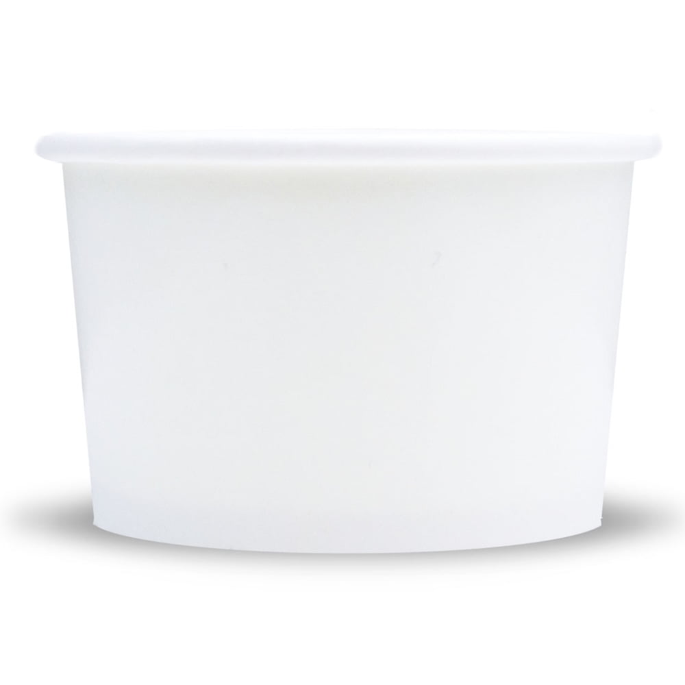 Frozen Dessert Supplies White Paper Ice Cream Cups, 4 oz, 50 Count
