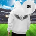 thumbnail image 1 of MHFRRA Sudadera con Capucha Informal para Hombre, Estilo Holgada, con Estampado de Fútbol, Cómoda y Cálida, para Uso Diario En Otoño E Invierno Blanco, 1 of 4