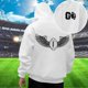 thumbnail image 1 of MHFRRA Sudadera con Capucha Informal para Hombre, Estilo Holgada, con Estampado de Fútbol, Cómoda y Cálida, para Uso Diario En Otoño E Invierno Blanco, 1 of 4