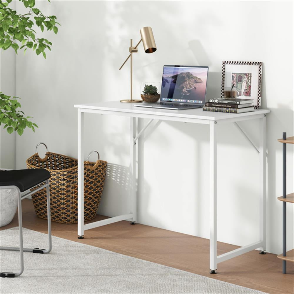Demi Bonn L Shaped Computer Desk and Writing Workstation for Home and Office, White