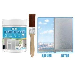  Frosted Glass Spray Paint, Door and Window Shading Frosted  Glass Paint, Frost Spray Paint for Glass, Frosted Glass Paint, Waterproof &  UV Resistant Matte Hazy Frost, Window Frost Spray (2Pcs) 