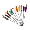 thumbnail image 3 of 2PCS Cat Feather Teaser Colorful Interactive Cat Teaser Wand Pet Play Toy, 3 of 10