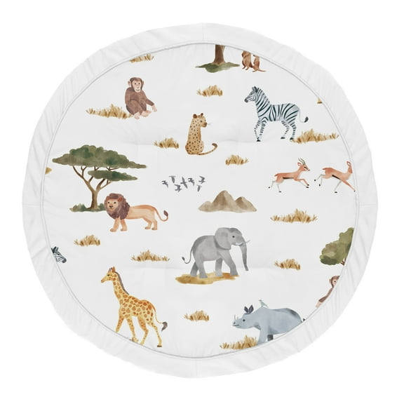 Sweet Jojo Designs Jungle Yellow Orange and White Baby Play Mat