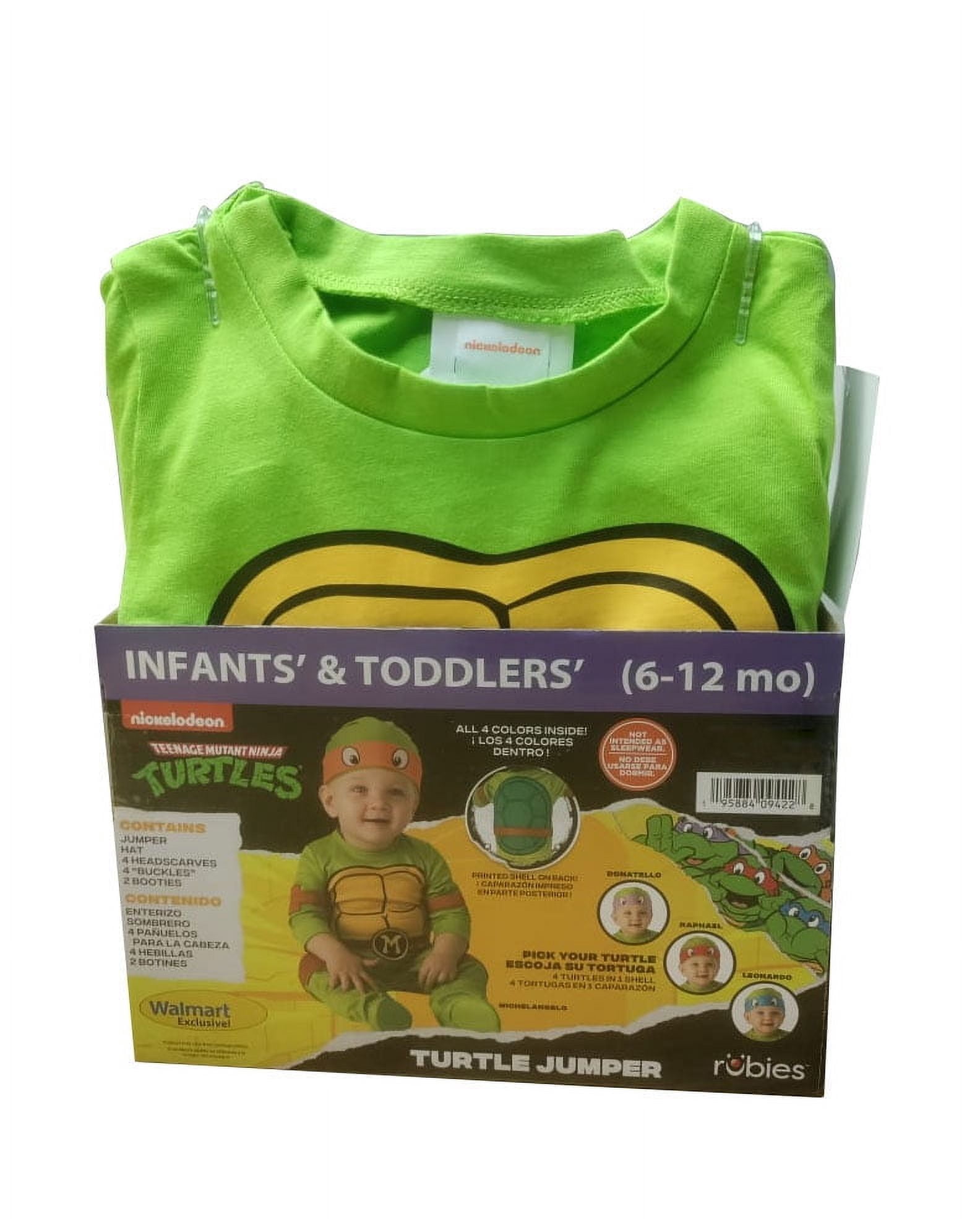 Teenage Mutant Ninja Turtles 4-in-1 Halloween Costume for Infant, Size 12-18M, by Rubies