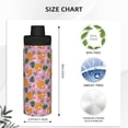 thumbnail image 3 of Lsque Fruit Pattern Water Bottle,18oz Sports Insulated Kettle for Cycling Gym Basketball Outdoor, Suitable as a Present, 3 of 7