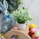 thumbnail image 5 of Uuiauoio Small Artificial Plants Mini Easter Egg Plants in Pot, Faux Greenery Potted with Fake Easter Eggs and Flowers for Table Home Office Desk Shelf Decor, 5 of 7