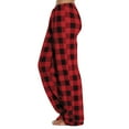 thumbnail image 2 of Cyglowse 2026 New Women's Cozy High Waisted Pajama Pants Plaid Fluffy Wide Leg Fleece Pants Bow Tie Lounge Sleep Pants Winter Pj Bottoms Vermilion S, 2 of 5