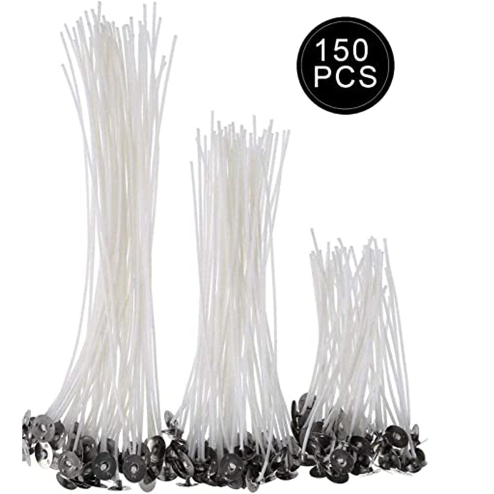 Pre Waxed Candle Wicks with Sustainers Long Tabbed Candle Making 100 120 150mm 