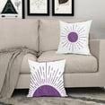 thumbnail image 2 of Boho Pillow Covers 20x20 Inch Pack of 2 Purple Bohemian Sun Sunrise Decorative Outdoor Throw Pillow Covers Farmhouse Pillowcase Square Linen Cushion Cover for Bedroom Sofa Couch Home Decor, 2 of 6