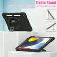 thumbnail image 6 of KIQ Shield 10.2 inch iPad Case 9th Generation, iPad 8th & 7th Generation Case 2021/2020/2019, Heavy Duty Rugged Protective Cover for iPad 9 8 7 Gen 10.2 Inch iPad Case for Kids - Black, 6 of 8