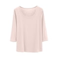 thumbnail image 4 of Birdeem Womens Oversized Summer Solid Color Short Sleeved Round Neck Loose Top, 4 of 12