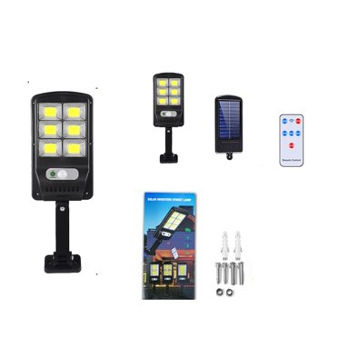 30000W 1600 LED Grand Réverbère Solaire LED 20000MAH Capteur de Mouvement Solaire Lumière du Crépuscule à l'Aube Étanche Lumière de Sécurité, Économie d'Énergie et Sécurité